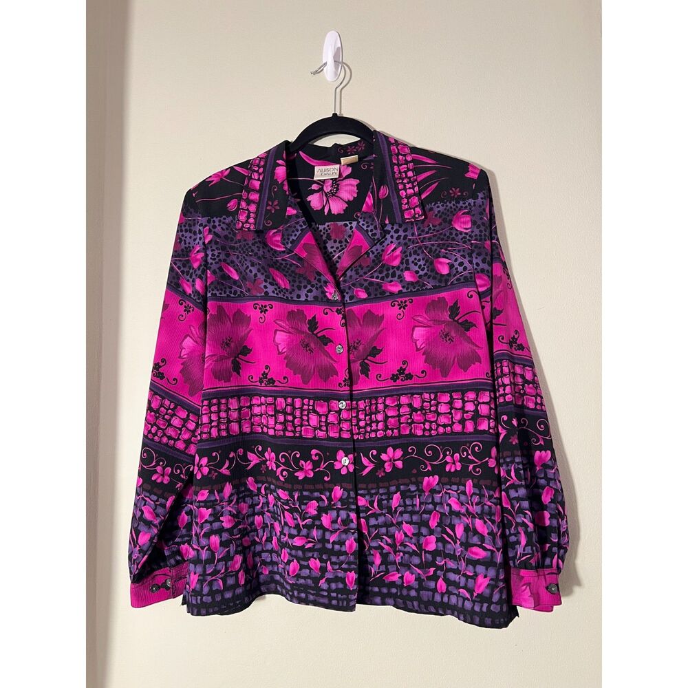 Allison Daley Stunning Purple Vintage Shirt Size 14